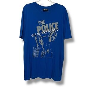 The Police Band Tee Mens Blue Rock Pop‎ 80s 90s Graphic T Shirt Size XL